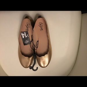 Size 9 Rose Gold Ballet Flats